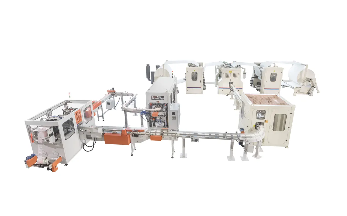 Facial tissue machine