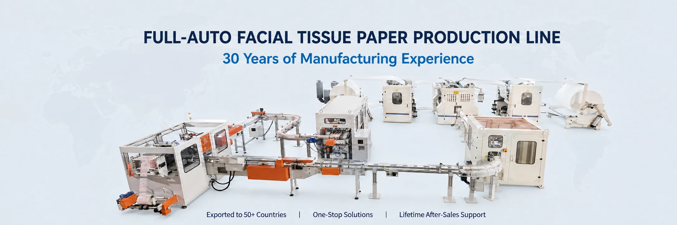 Full-auto facial tissue paper production line