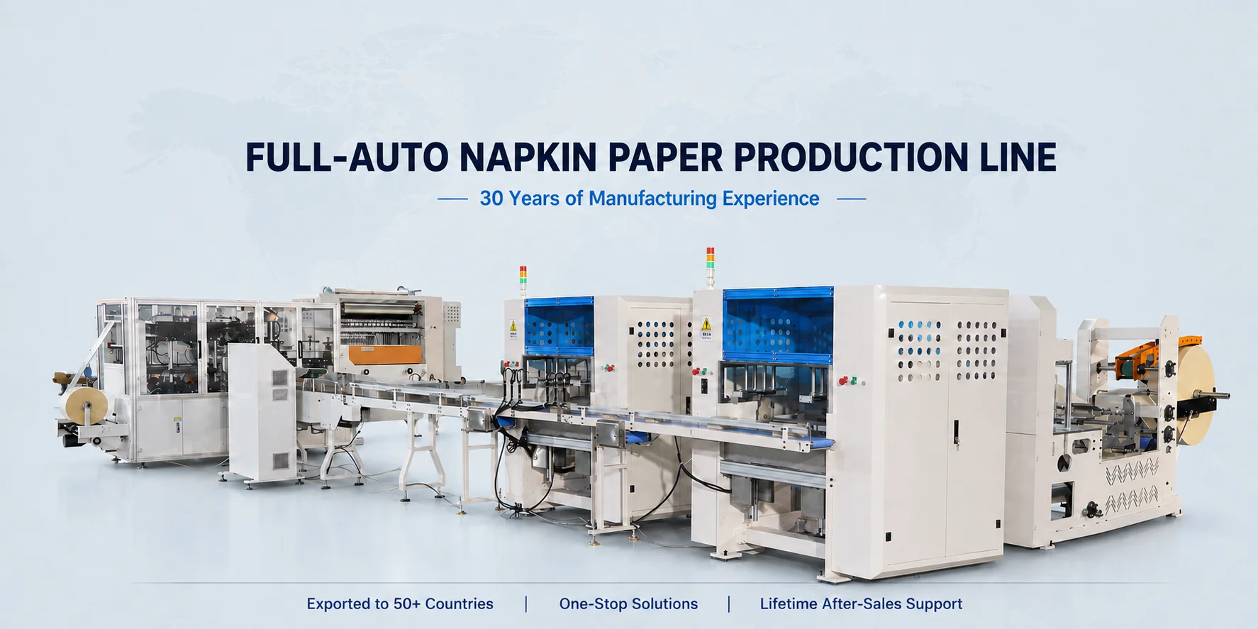 Full-auto napkin paper production line