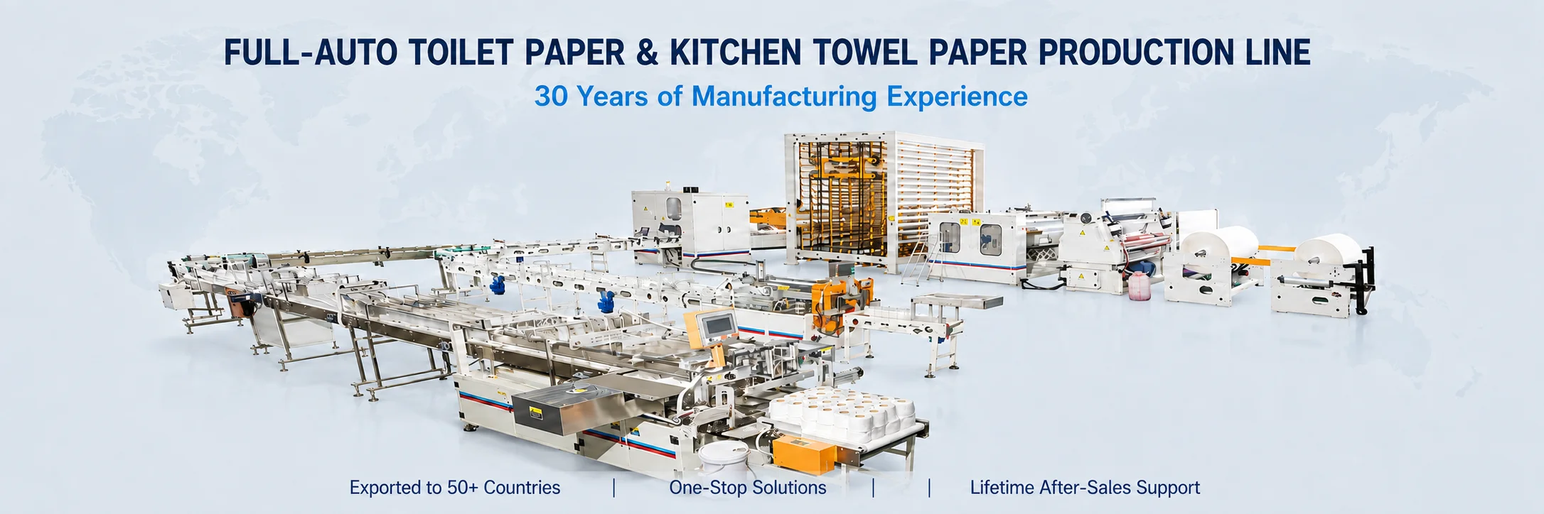 Full-auto toilet paper and kitchen towel paper production line